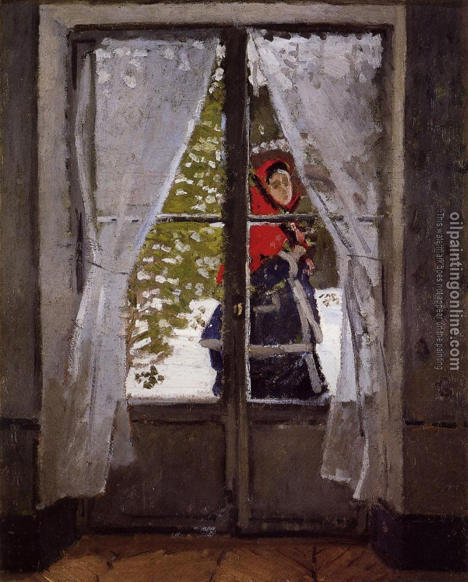 Monet, Claude Oscar - The Red Kerchief, Portrait of Madame Monet